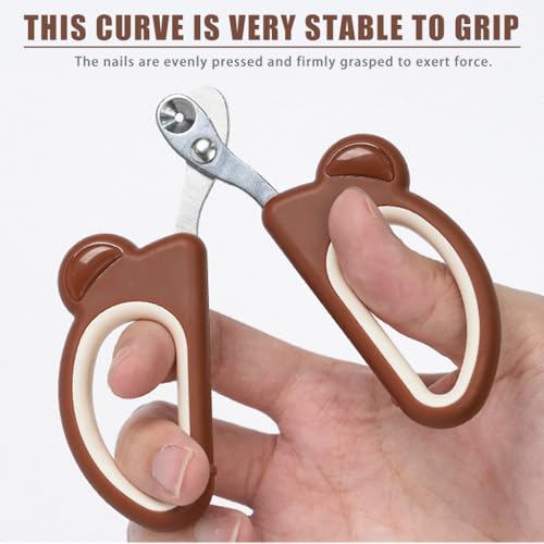 Qpets® Cat Nail Cutter for Persian Cat Cute Clipper Bear Design Nail Cutter for Stainless Steel Brown Trimmer PP Handle Pet Small Pets X3 Qpets® Cat Nail Cutter for Persian Cat Cute Clipper Bear Design Nail Cutter for Stainless Steel Brown Trimmer PP Handle Pet Small Pets X3